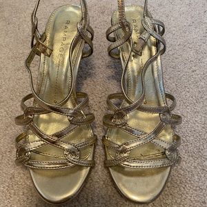 Rampage gold high heels